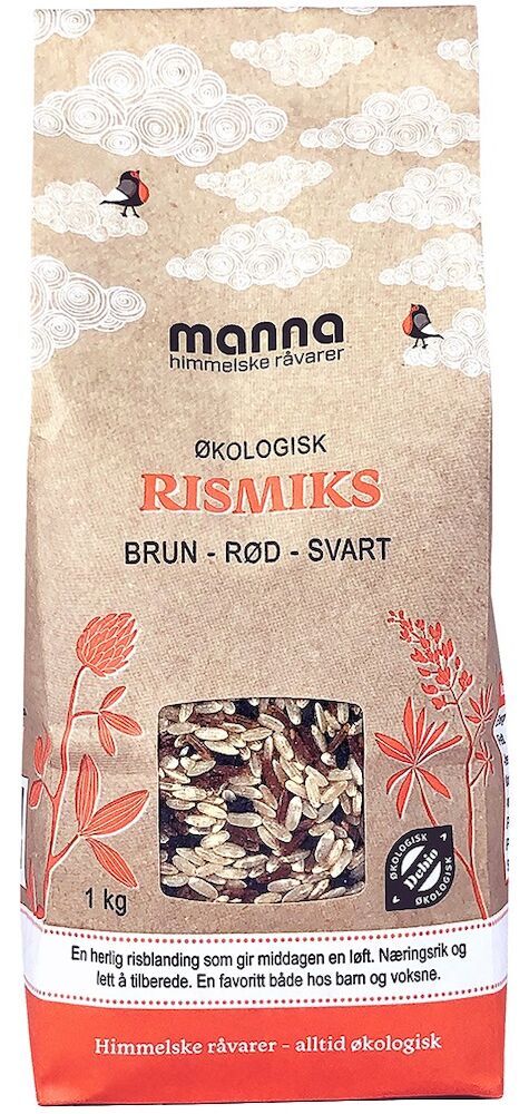 Manna Rismiks brun-rød-svart