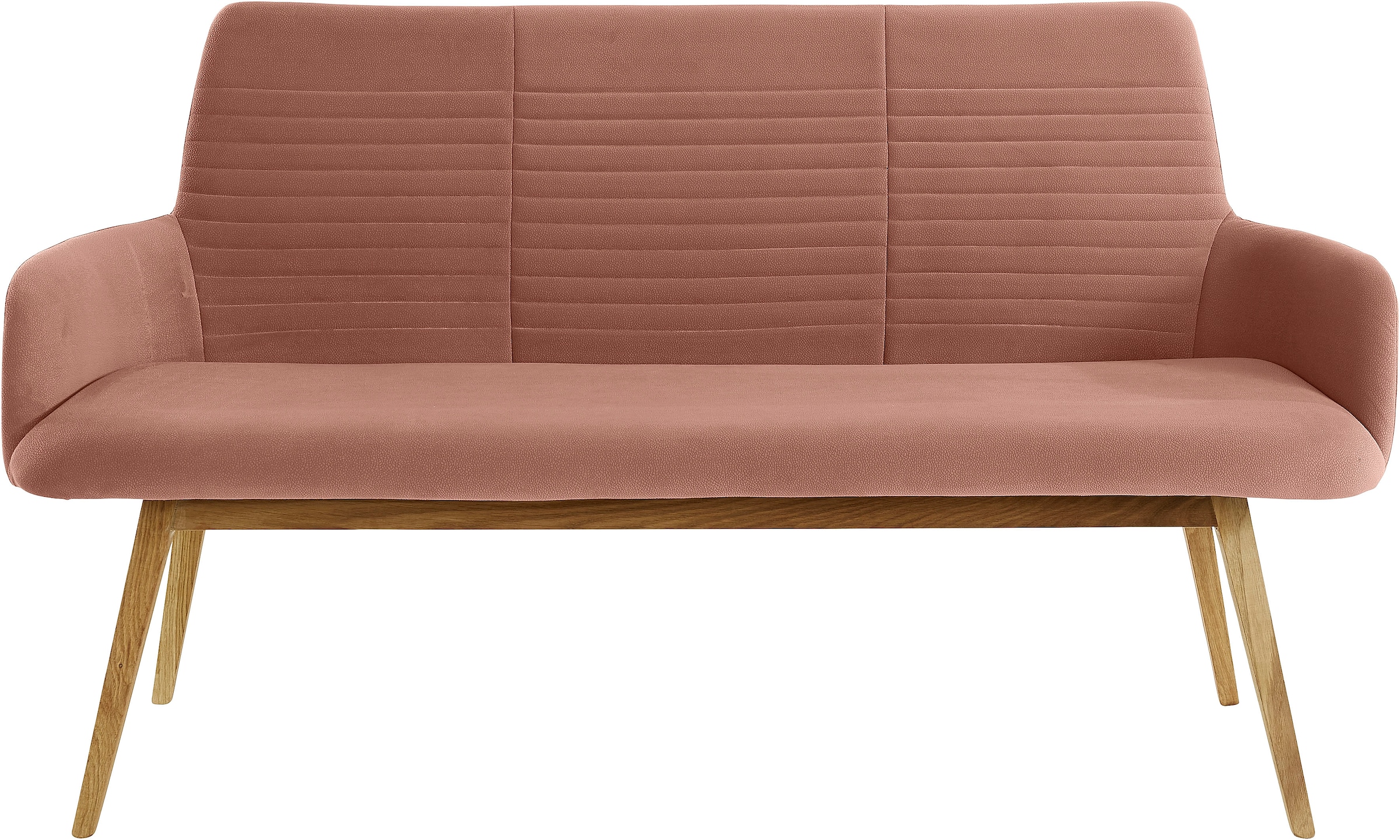 GOODproduct Sitzbank »Alessja« 1 Stk. tlg. Breite 160 cm, Bezug aus Microfaser, Gestell aus Eiche Massivholz