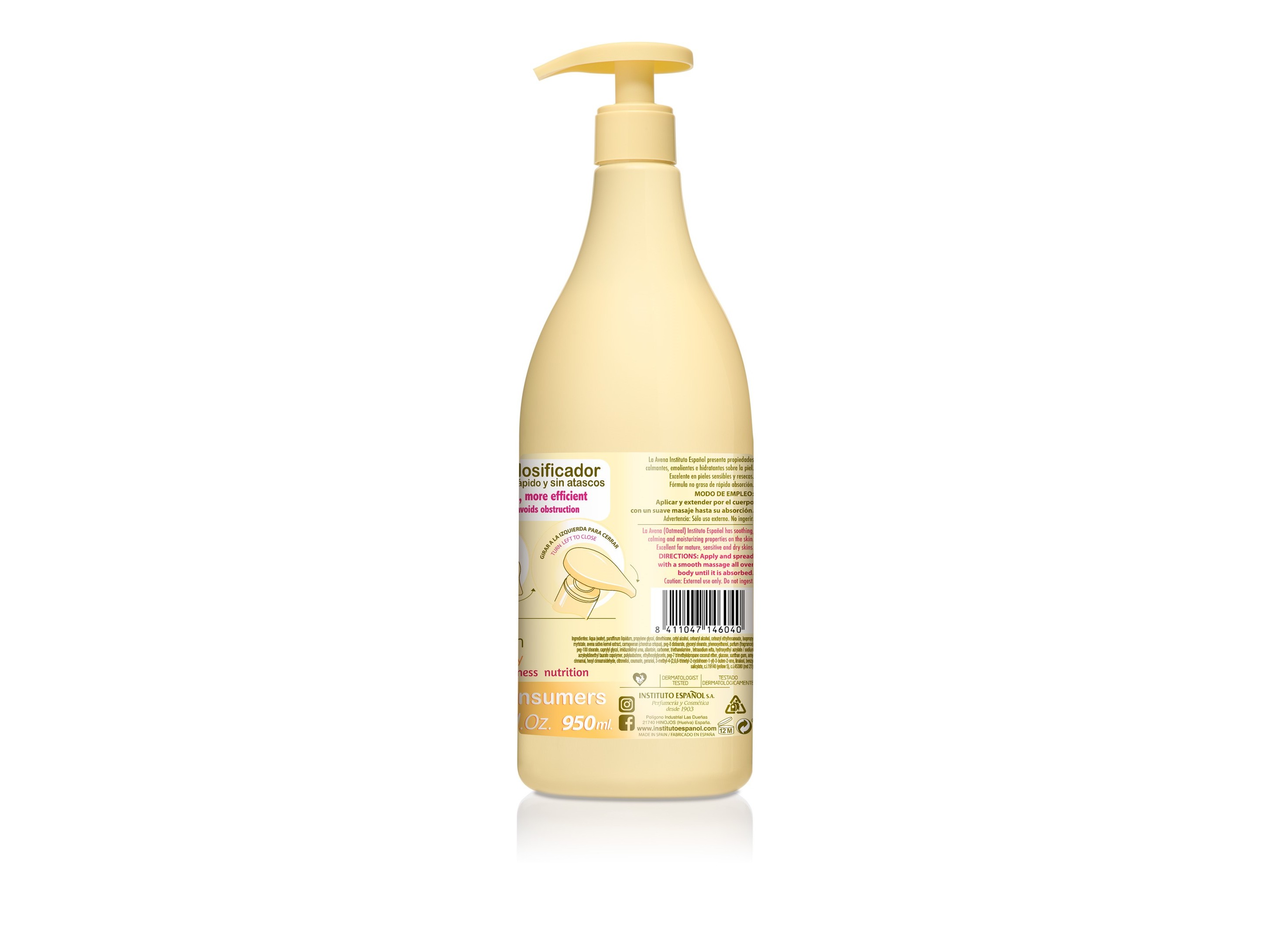 LOÇÃO CORPORAL INSTITUTO ESPAÑOL AVEIA 950ML