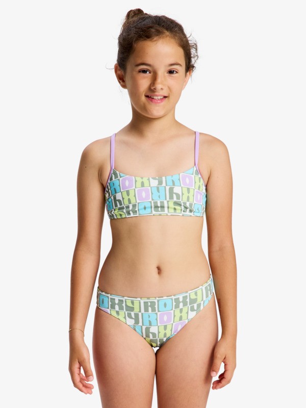 Letter Up Set Ensemble bikini bralette deux pièces Vert Filles 6-16 ans
