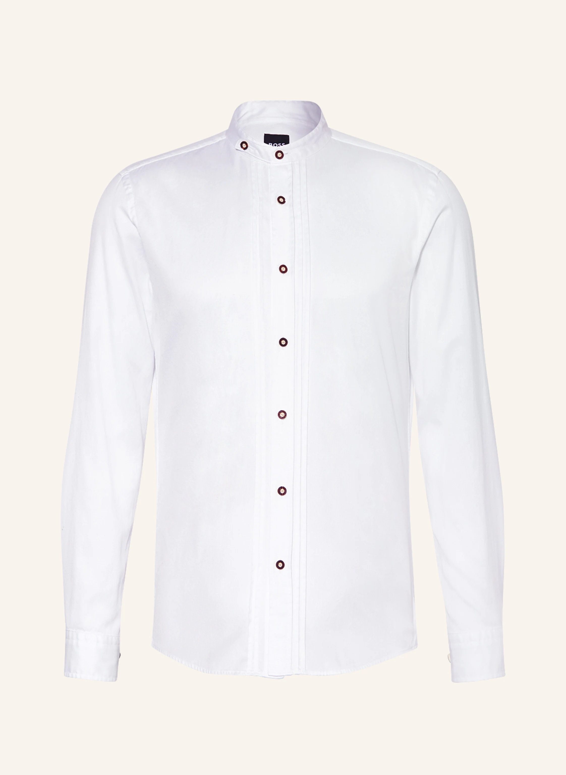 BOSS Trachtenhemd ROAN Slim Fit mit Stehkragen