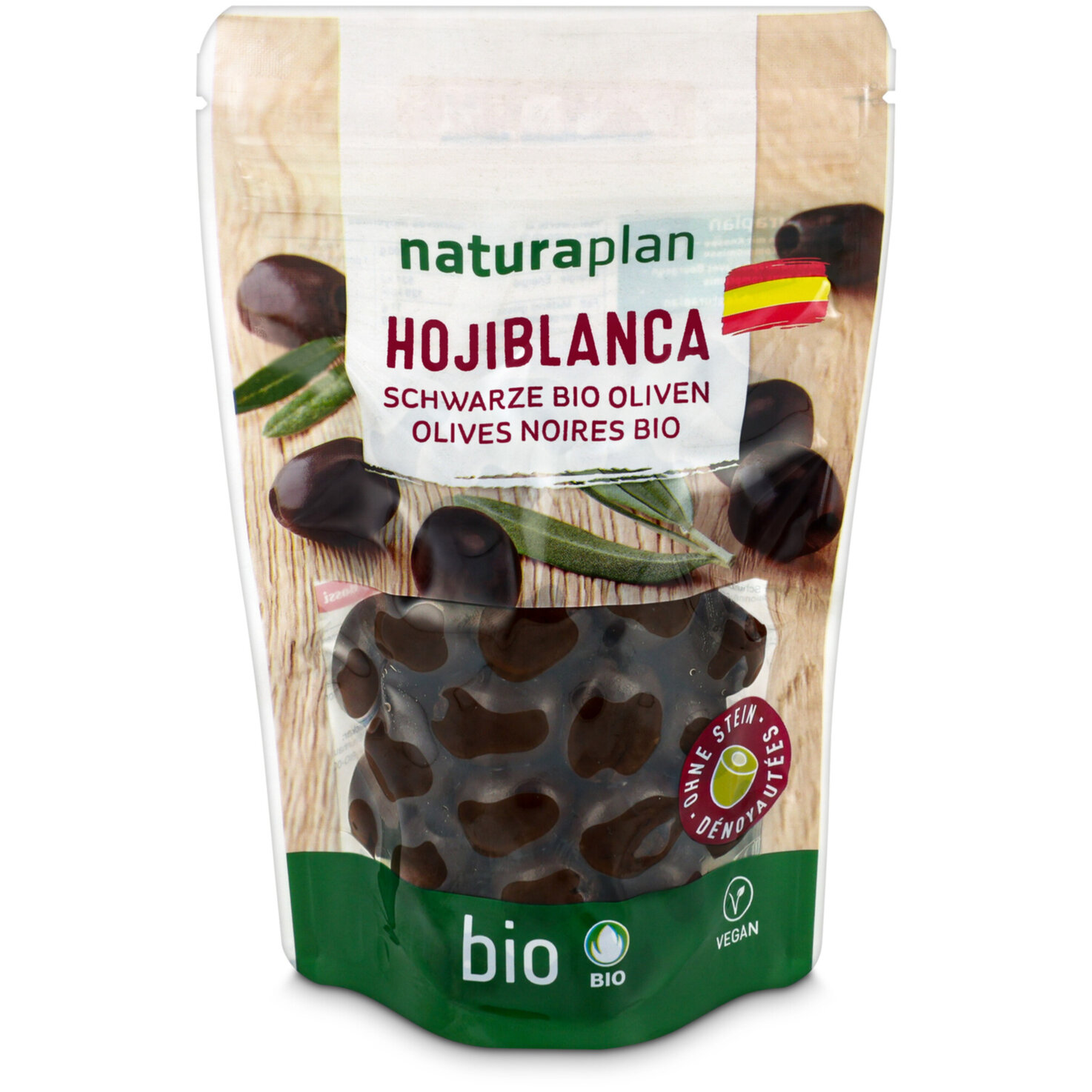 Bio Olive Hojiblanca ohne Stein