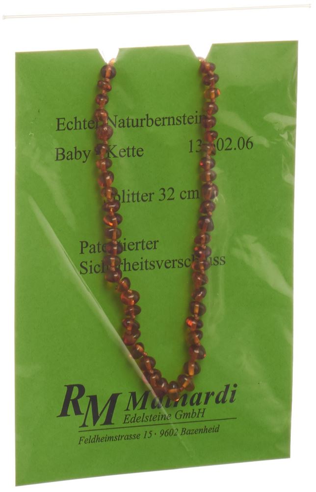 Mainardi Natur Bernstein 32cm Splitter Sicherheitsverschluss 1 Stk