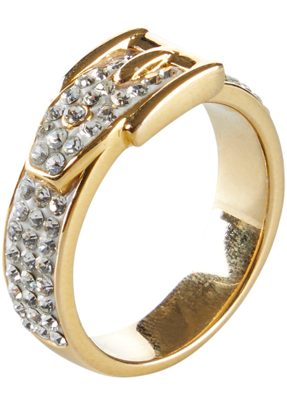 Bague avec cristaux de verre