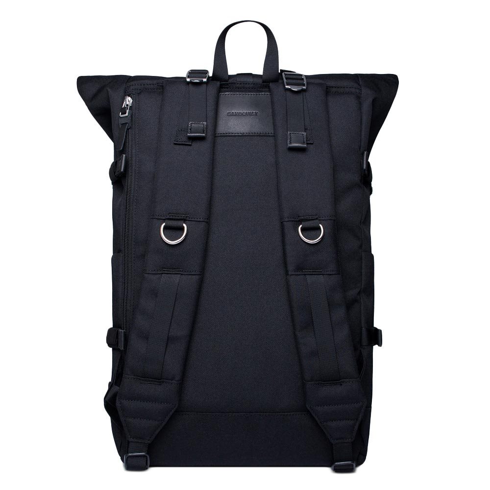 Sandqvist Bernt Backpack black with black leather