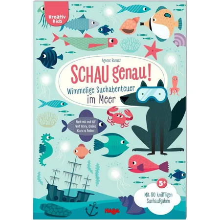 HABA 305185 Kreativ Kids Schau genau! Wimmelige Suchabenteuer im Meer