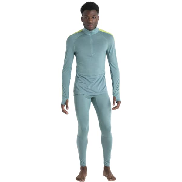 T-shirt randonnée ICEBREAKER M MERINO 125 ZONEKNIT LS HALF ZIP CLOUD RAY/HYPER/CB