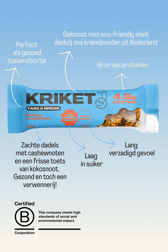 Kriket Kriket Muesli Bar Dates & Cashew Energiereep