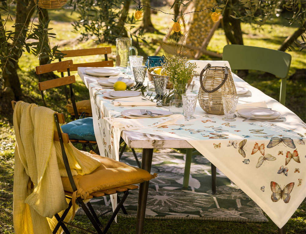 Linge de table-Envol de papillons