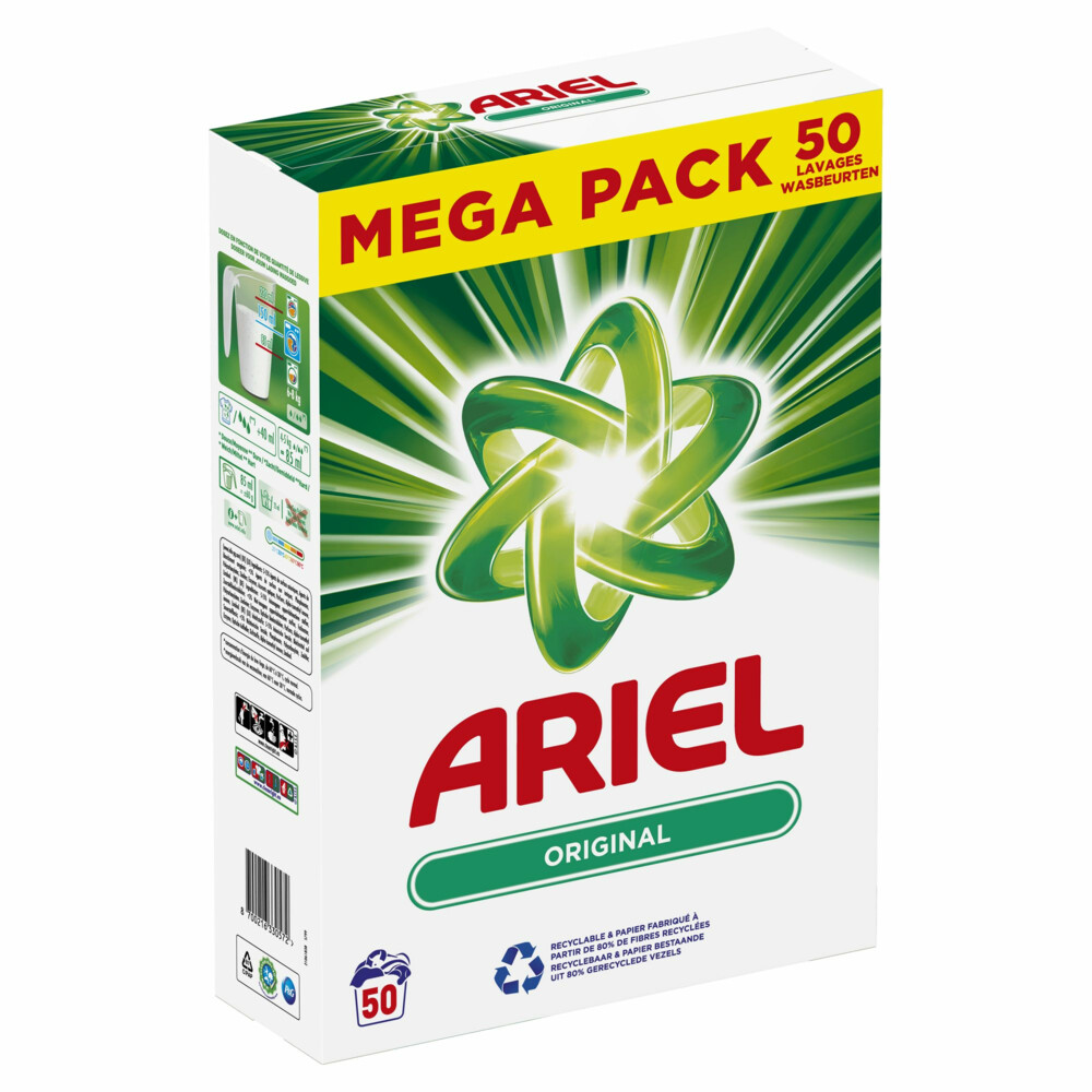 3x Ariel Waspoeder Original 50 Wasbeurten3 kg