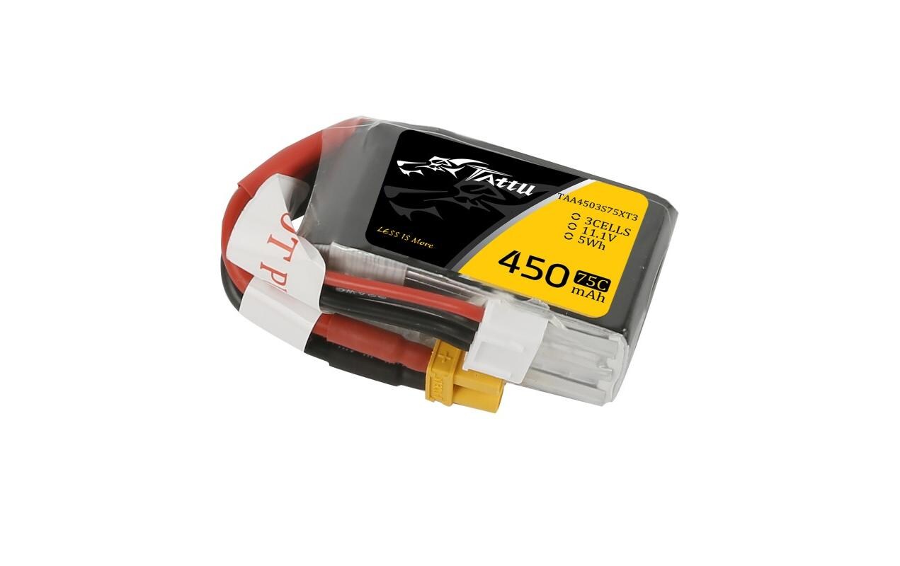RC-Akku LiPo 450 mAh 11.1 V 75C3S LiPo Akku für Racecopter mit XT30 Stecker