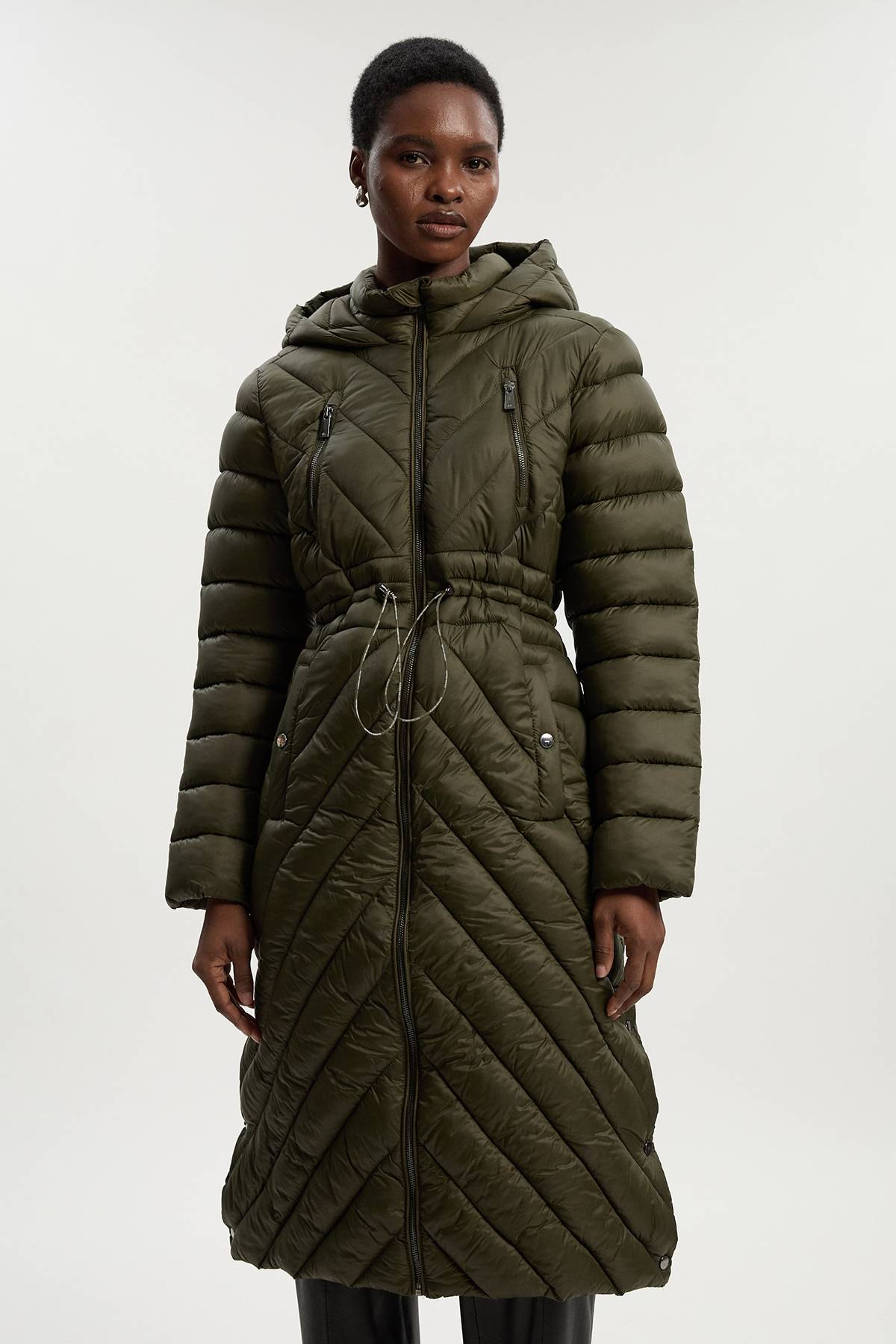 KarenMillen Manteau Léger Mi-Long Compressible