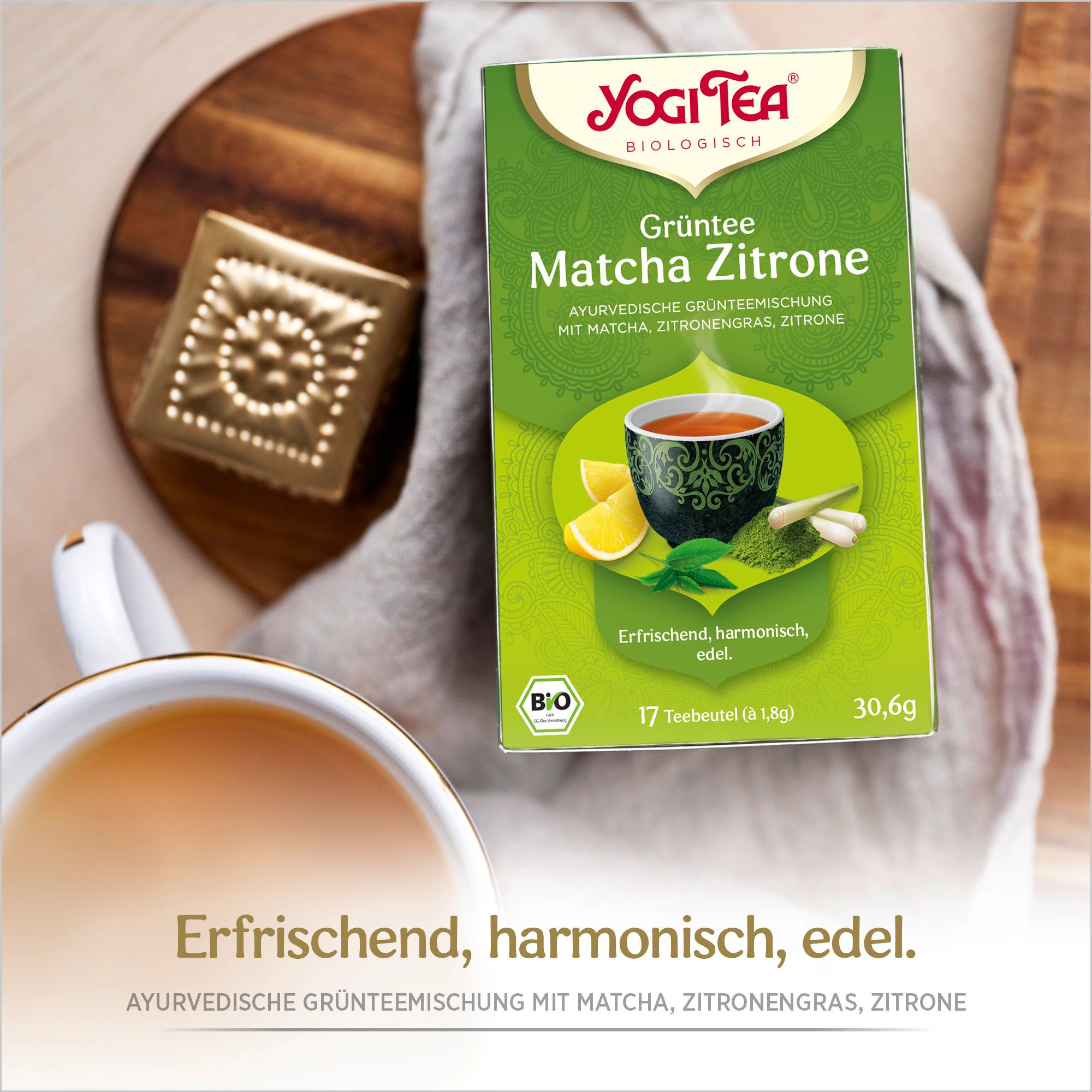 YOGI TEA® Grüntee Matcha Zitrone, Grüner Bio-Tee