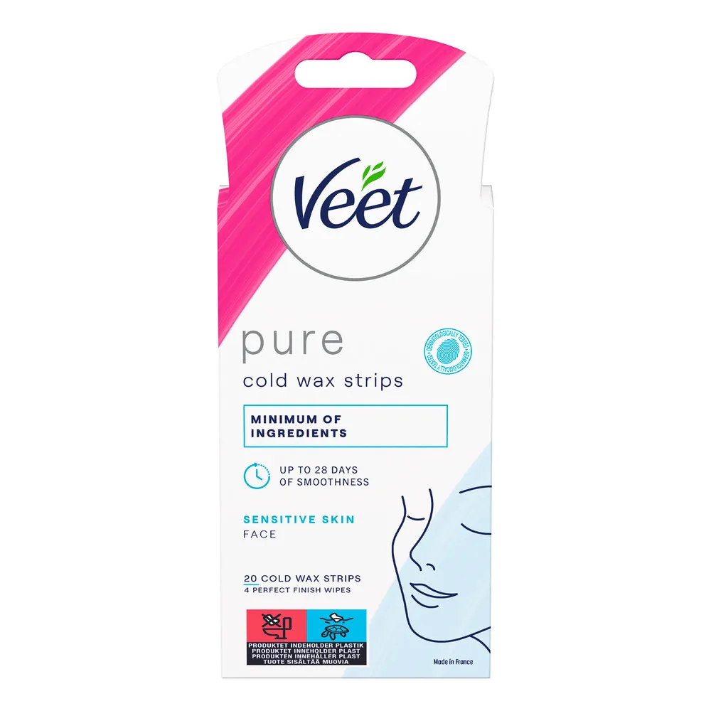 Veet Essential Inspirations Wax Strips Til Ansigt - 20 stk.