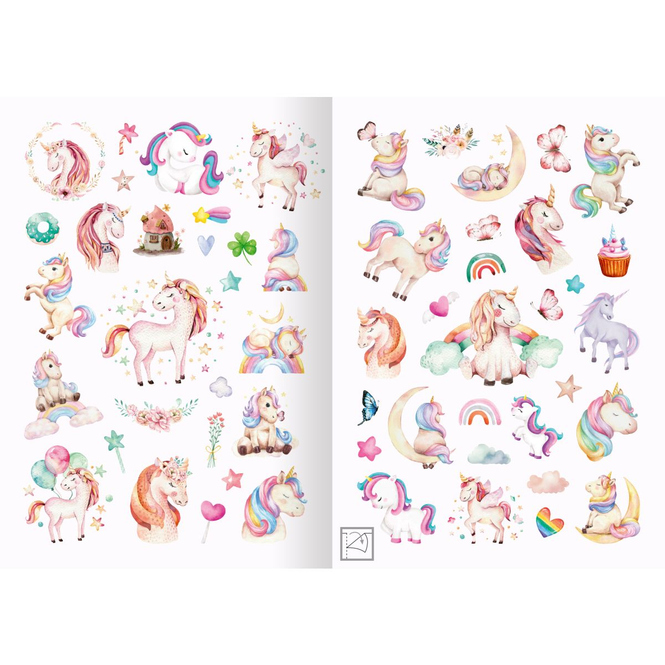 Meine Aquarell-Sticker - Einhörner - über 200 Sticker