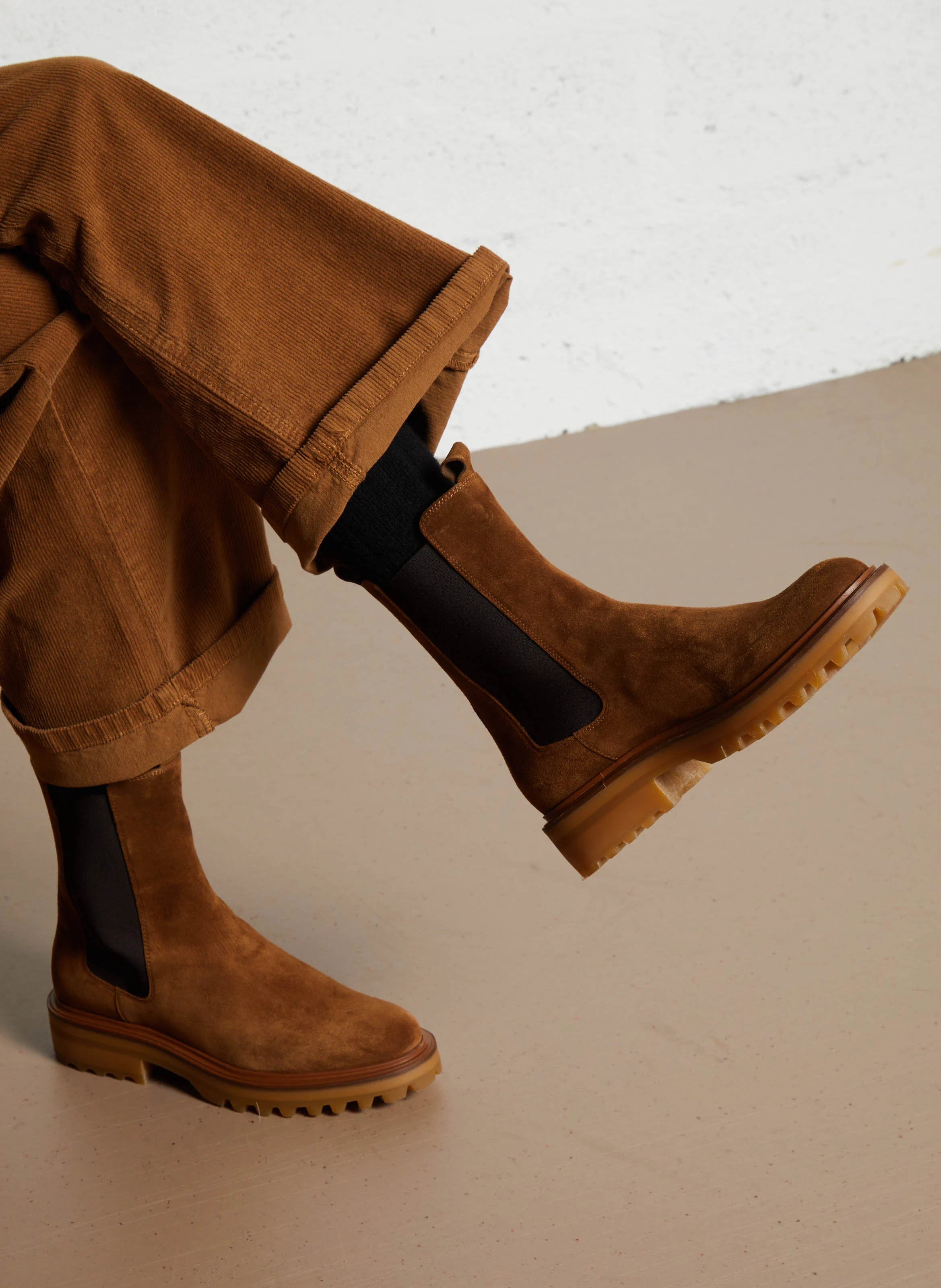 Bottines en cuir | Marron