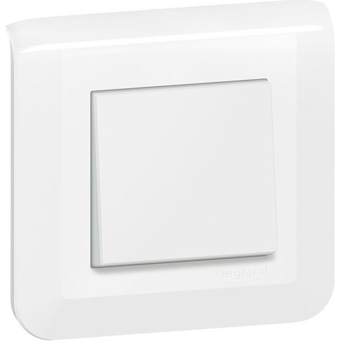 Interrupteur ou va-et-vient simple - Mosaic Easy-Led - complet - blanc
