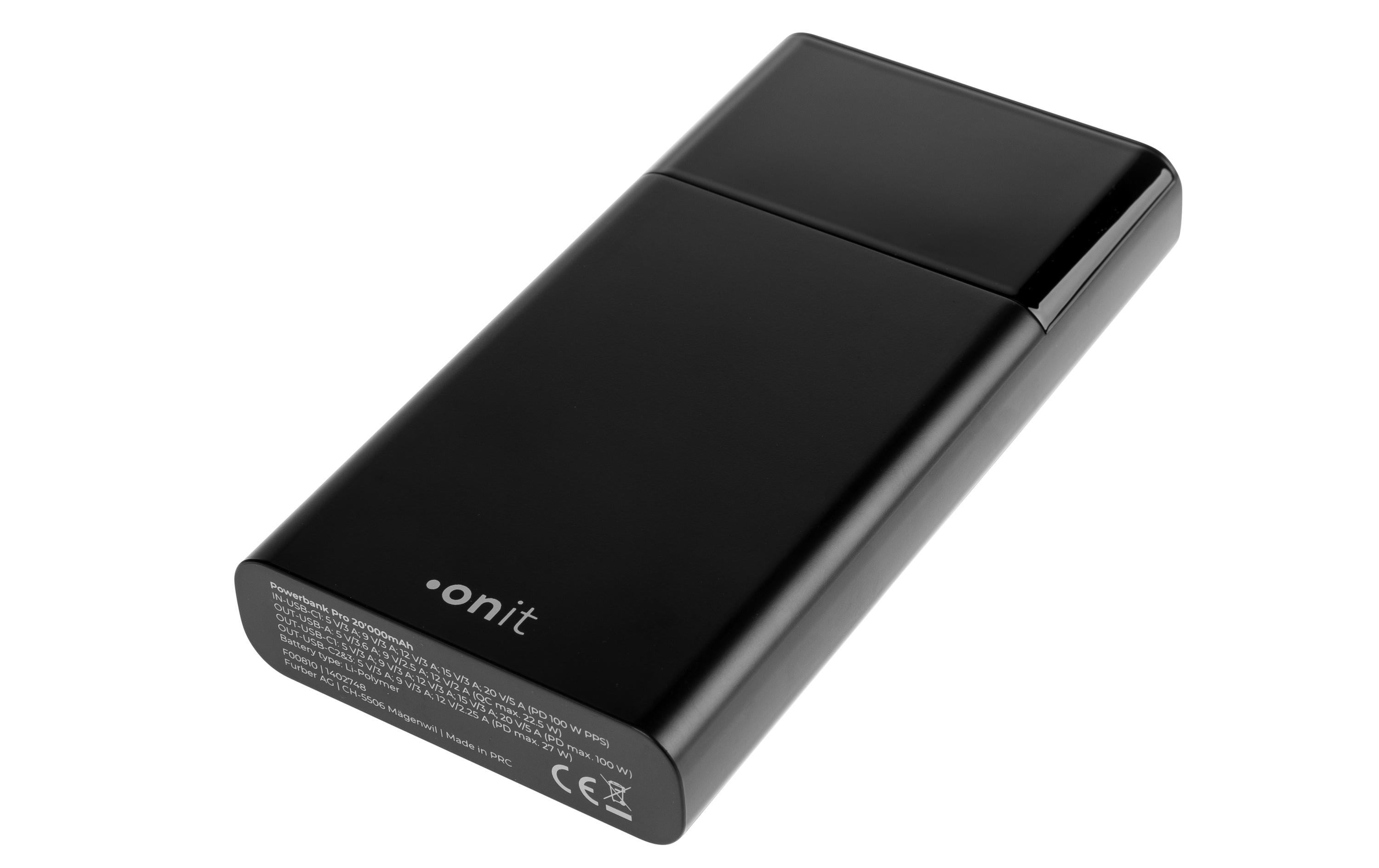 Powerbank Pro 20000 mAhLeistungsstarke Powerbank mit vier Ladeanschlüssen und modernen Ladestandards