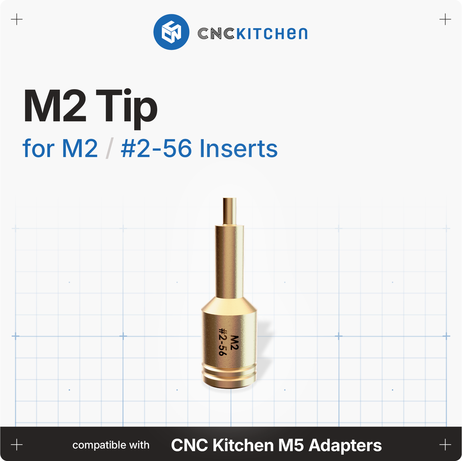 CNC Kitchen  Einschmelzhilfe für M2 Gewindeeinsätze    Hochwertige Lötspitzen aus Messing