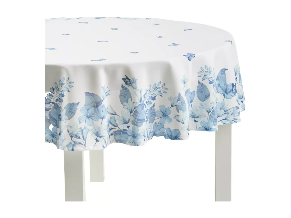 Nappe Imprimée Delioso Blanc Moyen Ø160