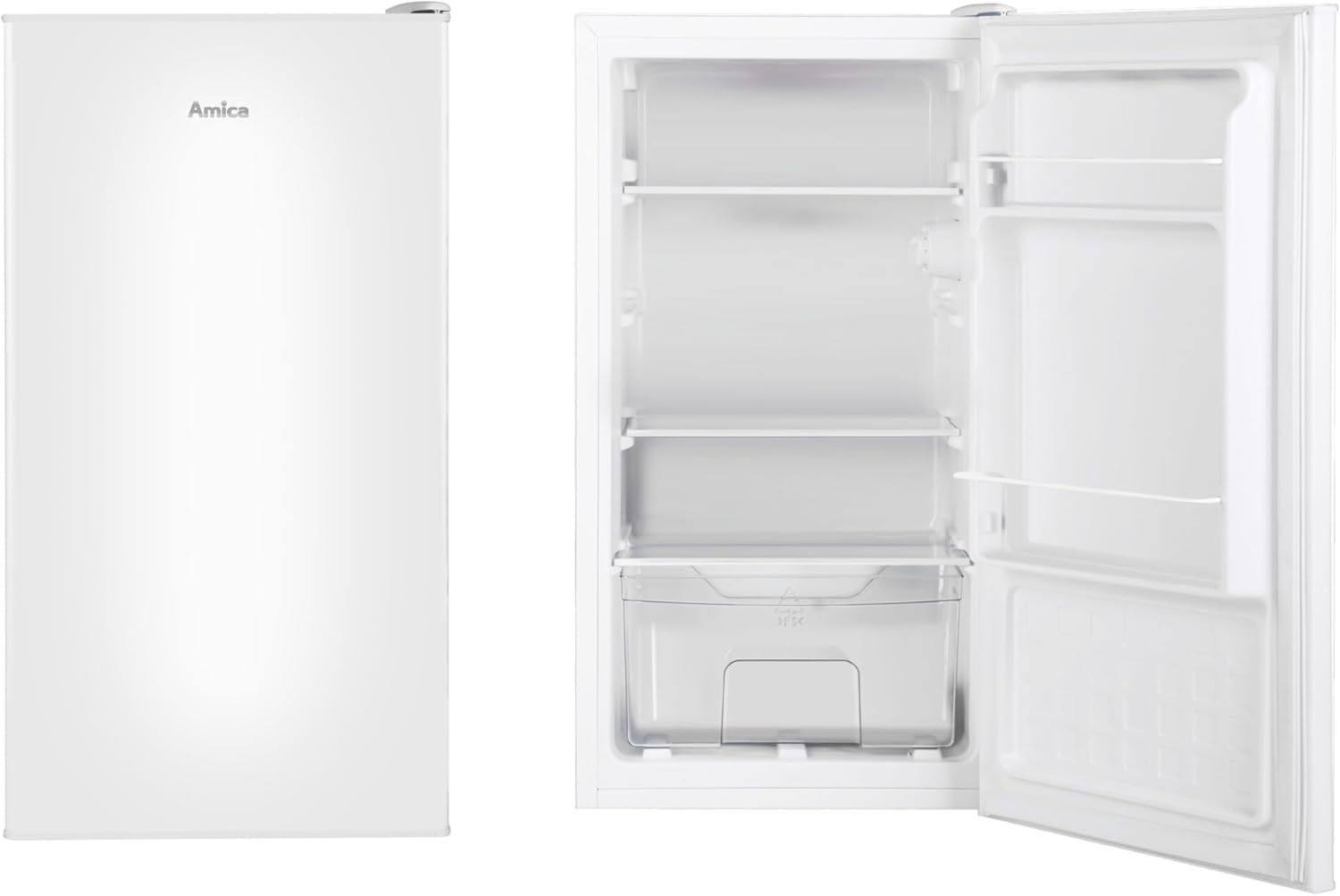 Amica VKS 351 116 W Vollraum-Kühlschrank / Weiß / 85cm (H) x 45cm (B) x 41cm (T) / 61 Liter / Stand-Kühlschrank