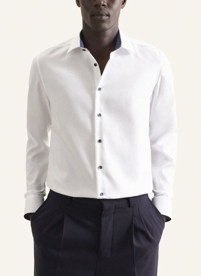 Seidensticker Business Shirt Slim Long sleeve Kent-Collar Uni White