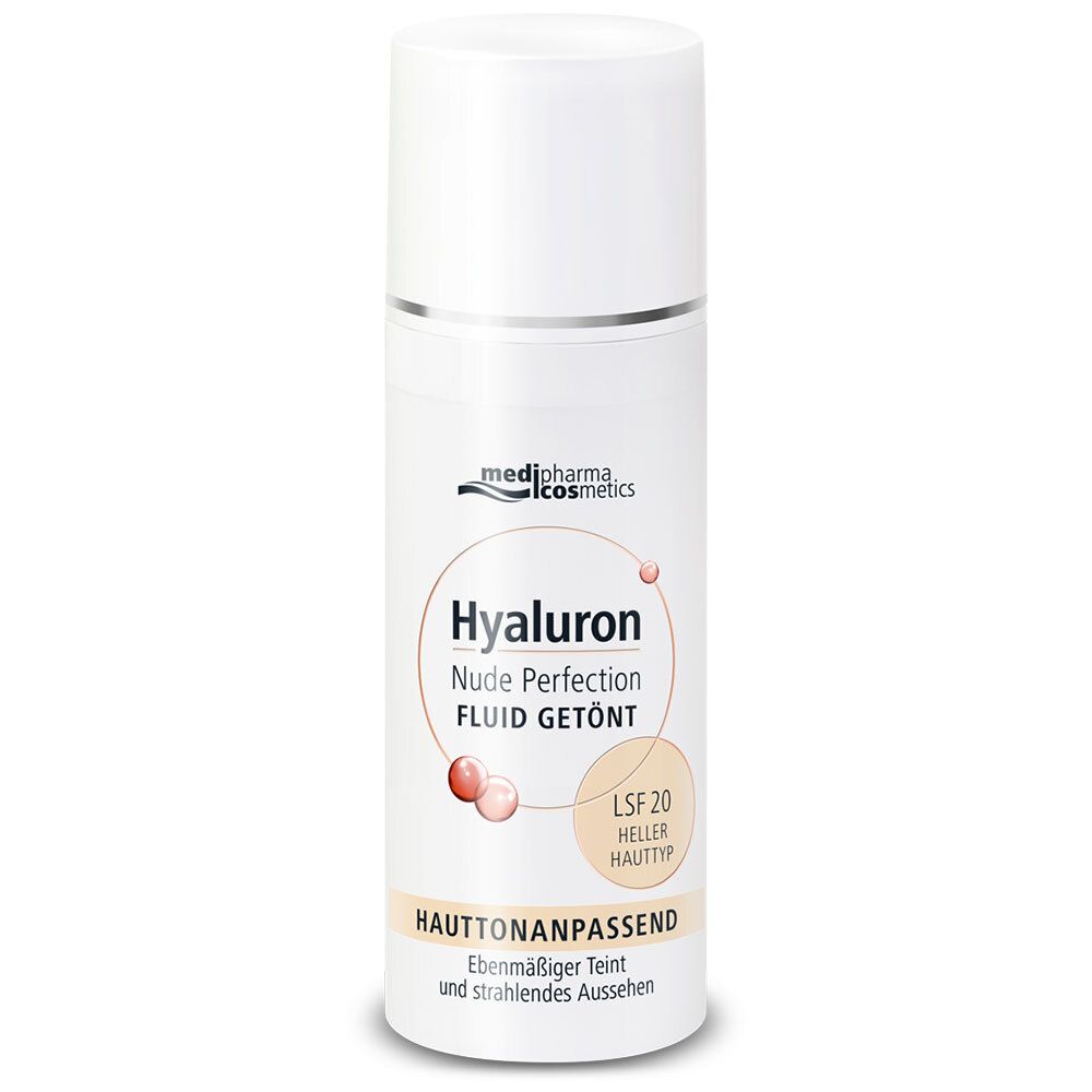 medipharma cosmetics Hyaluron Nude Perfection Fluid getönt LSF 20 heller Hauttyp