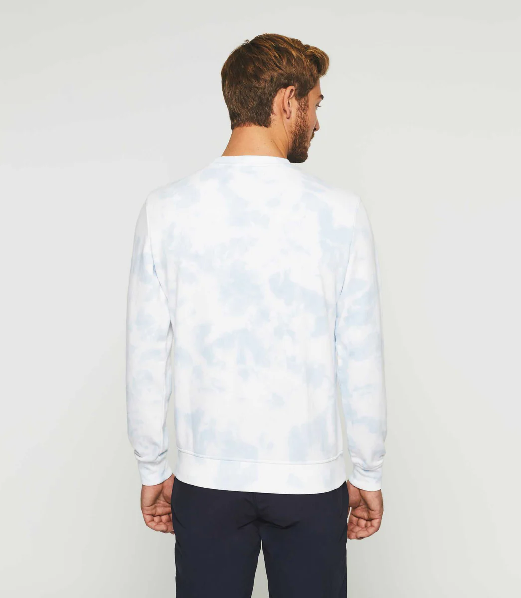 Sweat tie & dye bleu et blanc 