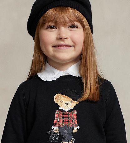 Polo Ralph Lauren Sweatshirt - Holiday - Schwarz m. Kuscheltier
