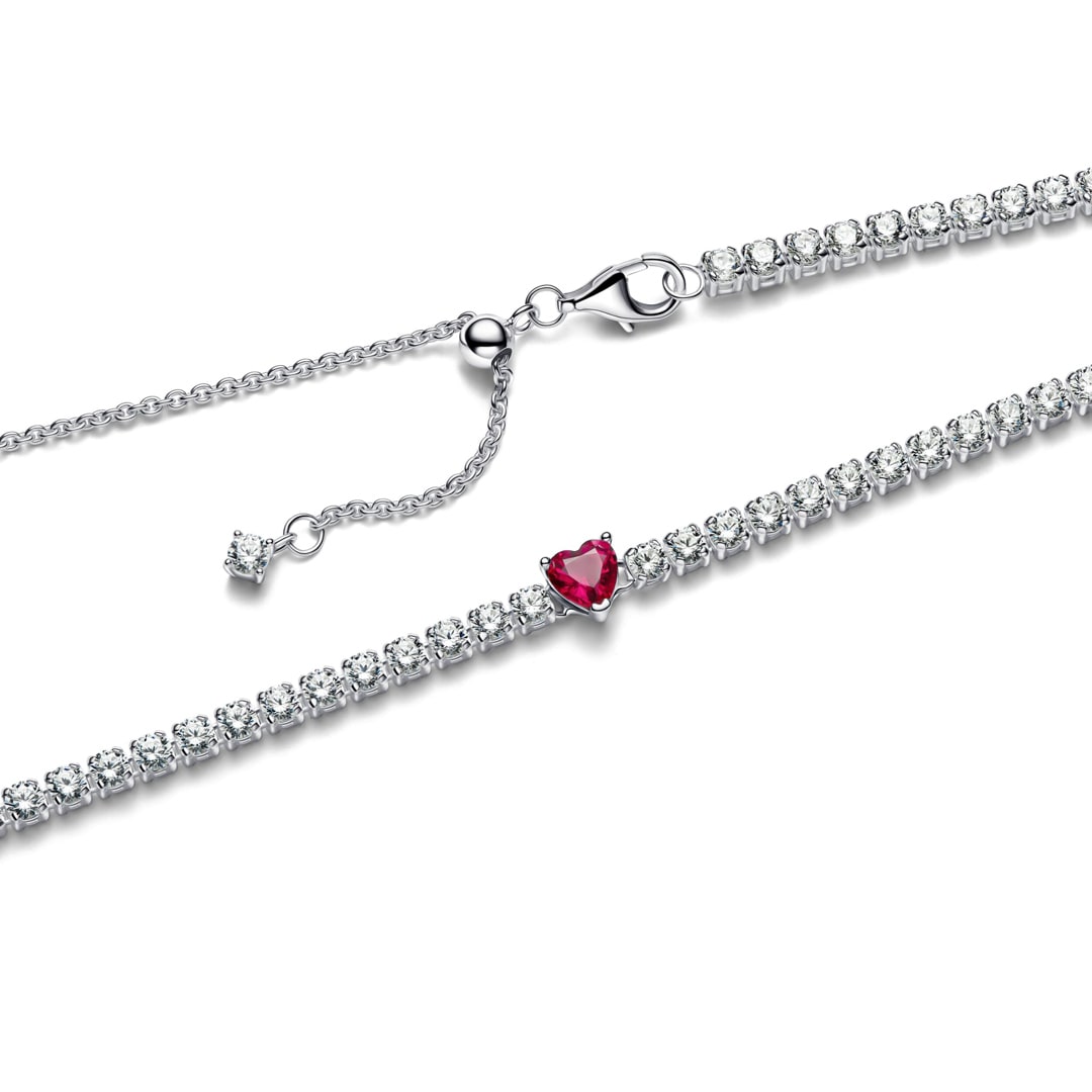Pandora Timeless Strahlenkranz Herz Choker 925 Silber