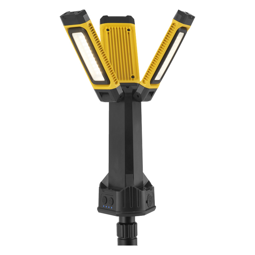 Oppladbar arbeidslampe med stativ LED 3000 lm 30 W IPX4