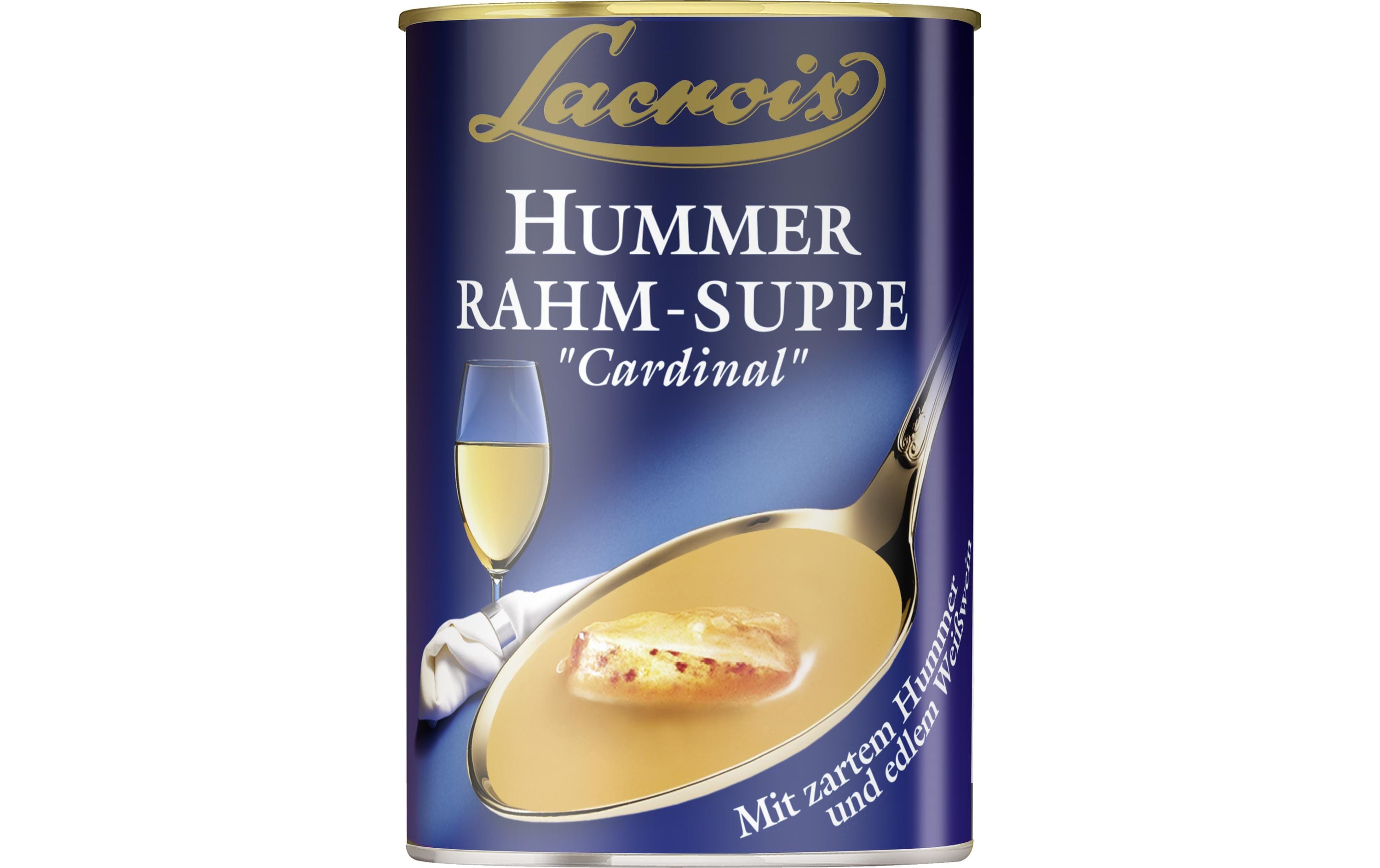 Hummer-Rahm-Suppe 400 mlTafelfertige Suppe mit Hummer- und Rahmgeschmack