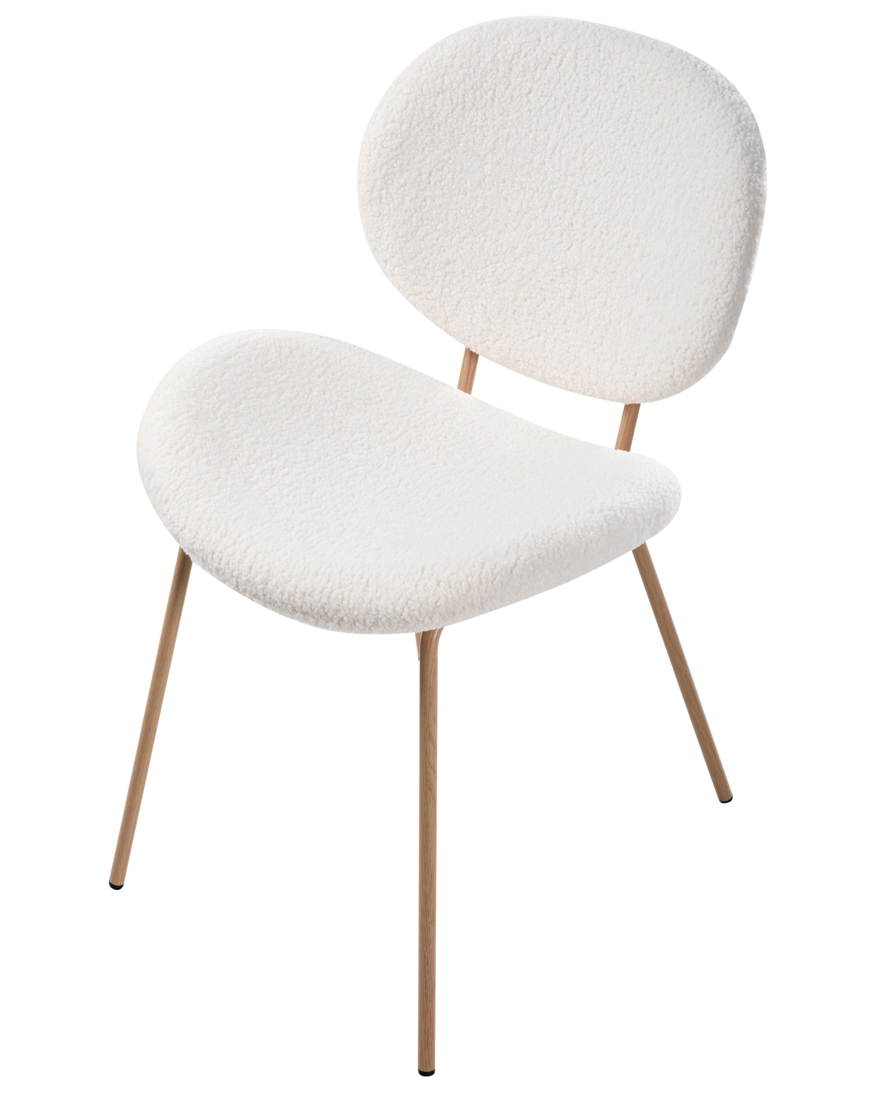 Set van 2 eetkamerstoelen LUANA Bouclé Wit