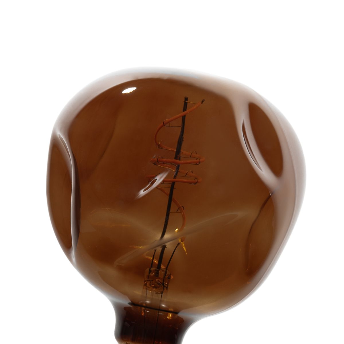 E27 dimbare LED lampen T125 bruin 4W 120 lm 1800K