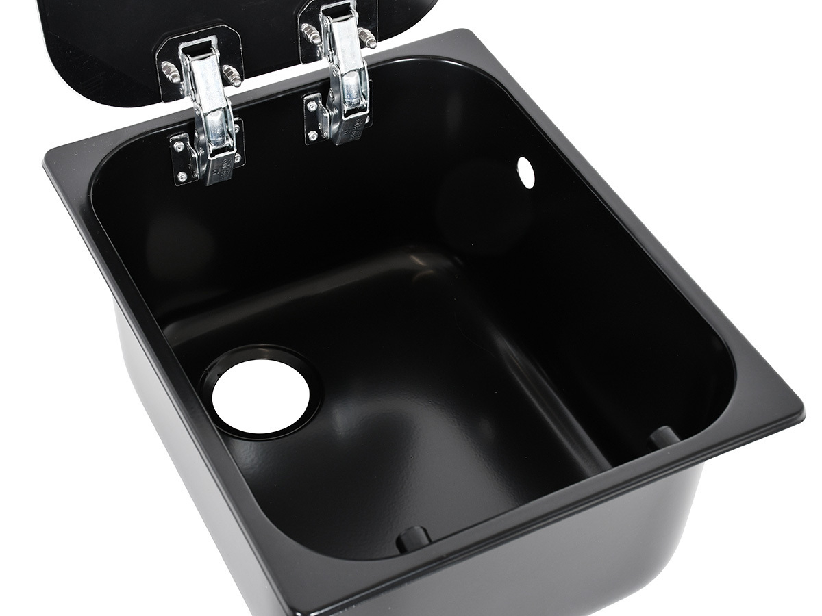 NavyLoad 32 x 26 cm wasbak met glasplaat - black