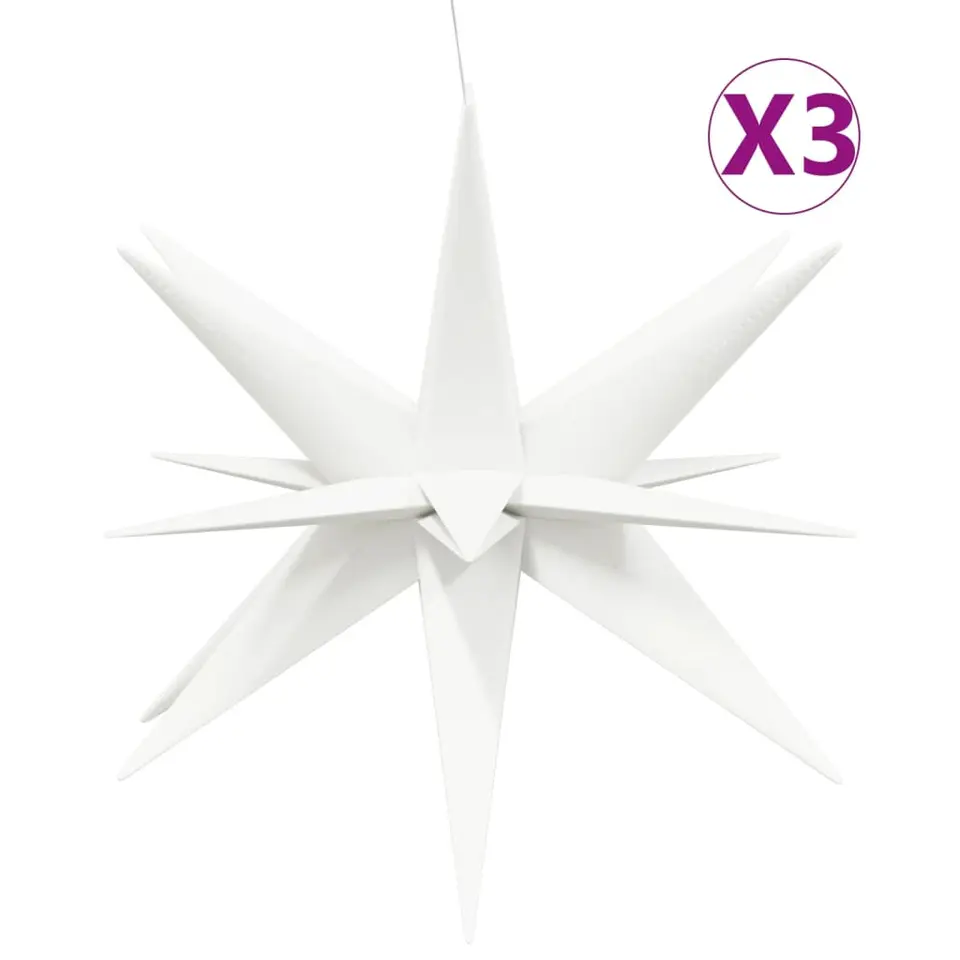 vidaXL - Kerstverlichting - Wit - 100 cm - 3 stuks