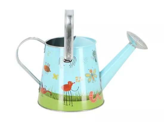 Arrosoir en fer pour enfant imprimé insectes - Bleu - 1,3 L