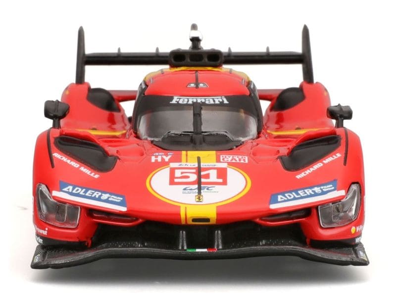 BBurago Ferrari Racing 499P LMH 2023 Rot 1:43 Sammlermodell im Massstab 1:43