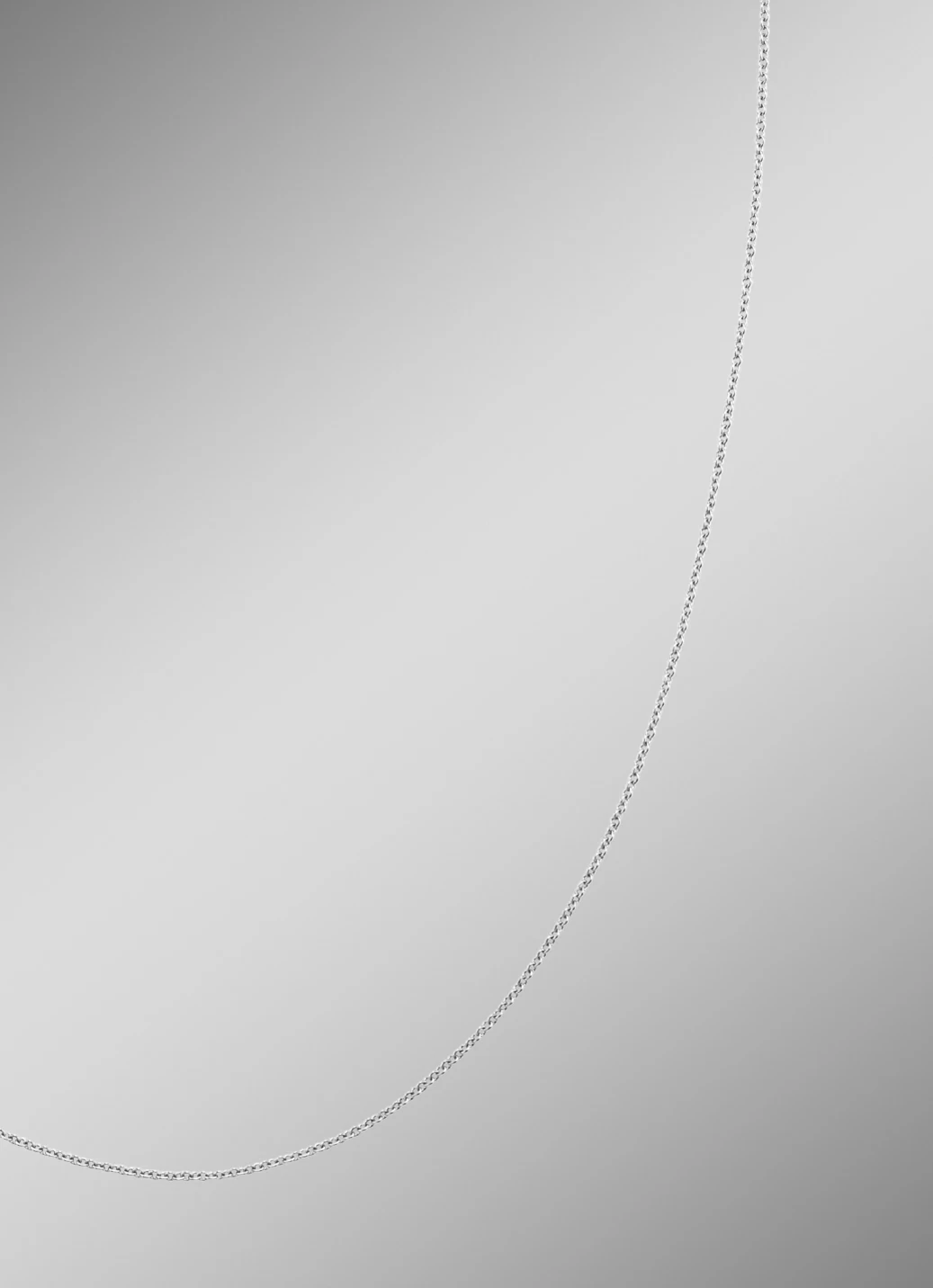 Feine Ankerkette aus Platin mit Karabiner