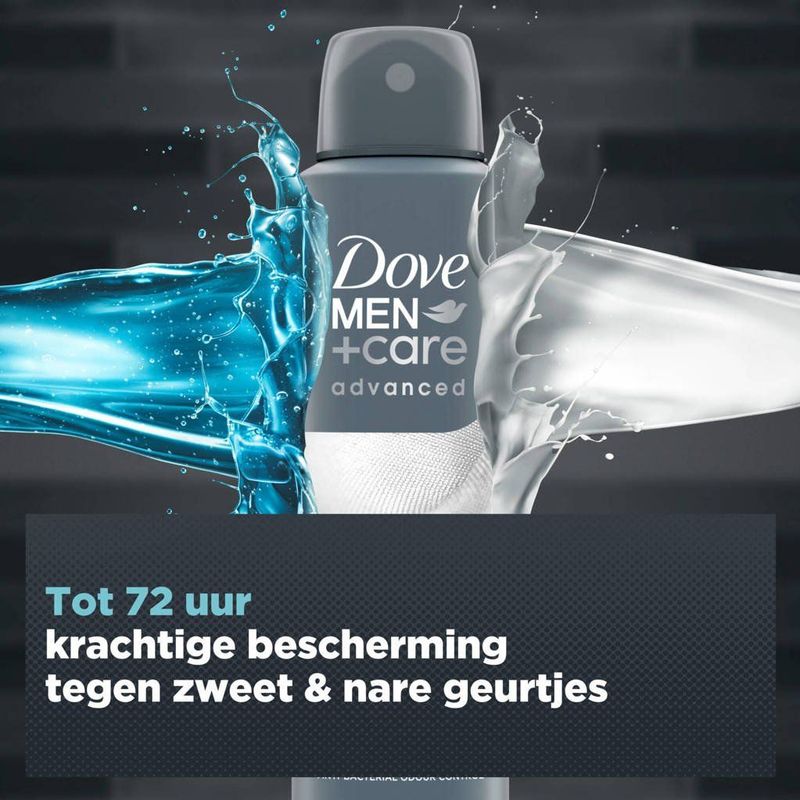 Dove Men+Care Advanced Anti-Transpirant Deodorant Spray - Invisible Dry - met anti-bacteriële geurbestrijding - 6 x 150 ml