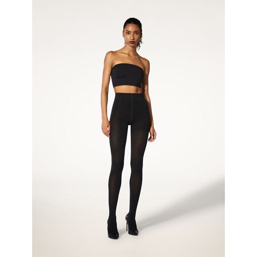 Wolford Merino Dot Tights, Black, M