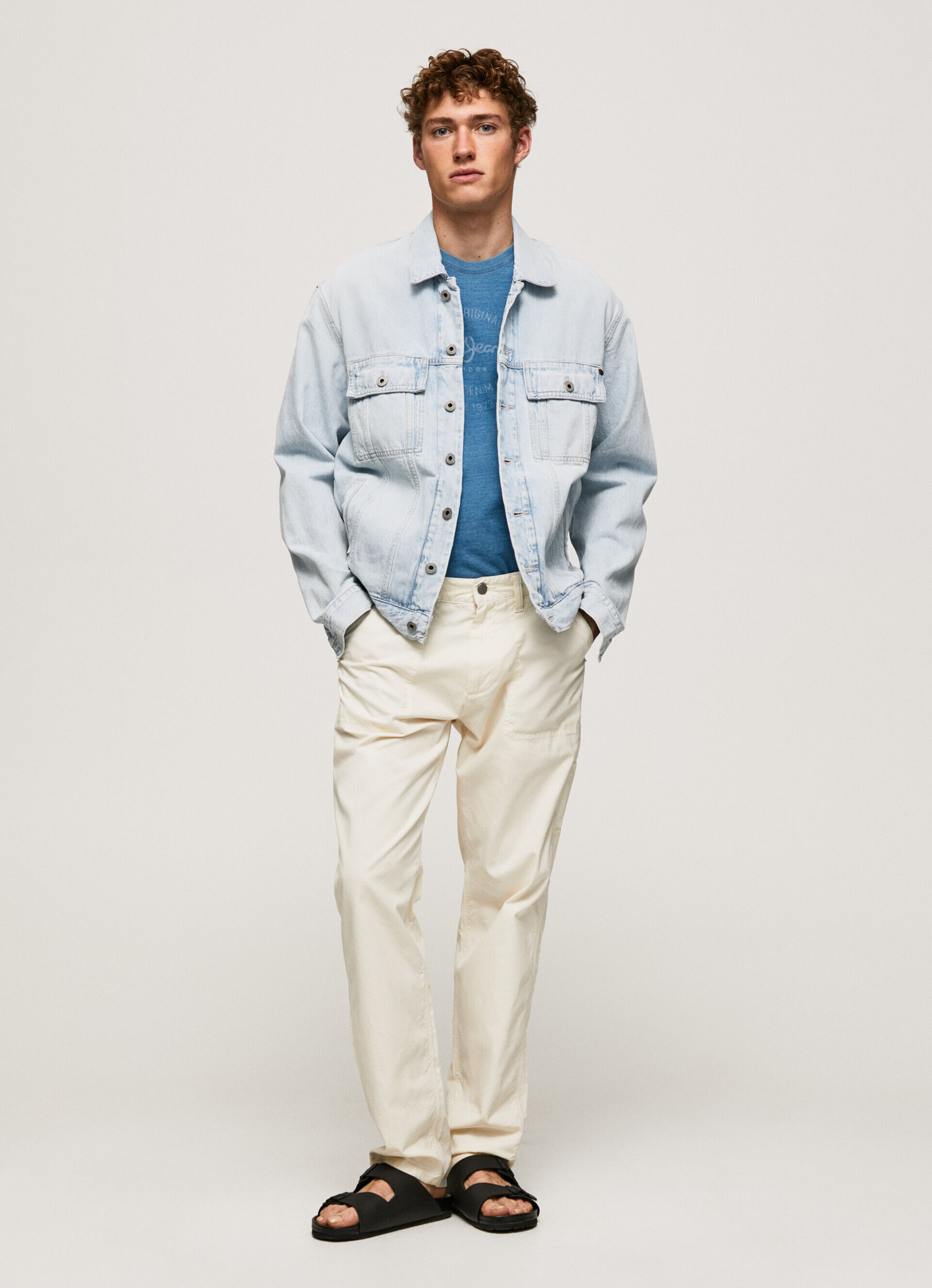 Calça cargo Newton Worker - branco marfim