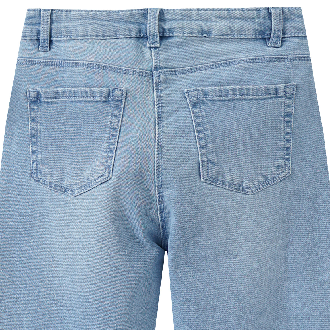 Yigga Mädchen Straight-Jeans mit Bio-Baumwolle hellblau