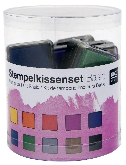 Pigment-Stempelkissen REGENBOGEN BASIC 10er-Pack