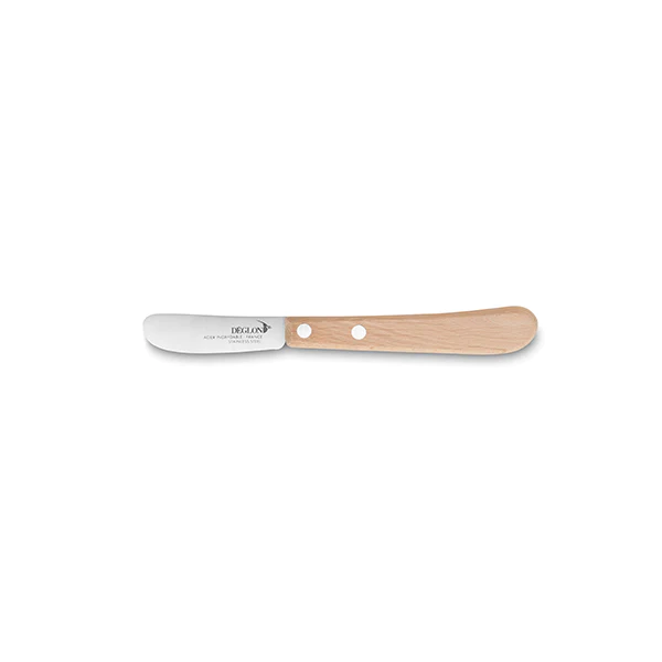 Couteau à beurre lame inox 6 cm manche hêtre naturel Essentiel Déglon