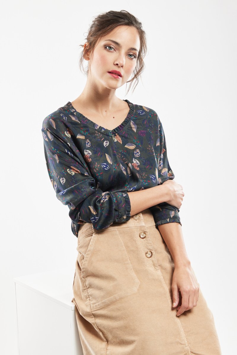 Blouse imprimée Nathalie - cupro