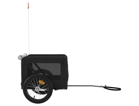 VIDAXL - Remorque de vélo pour chien noir tissu oxford et fer