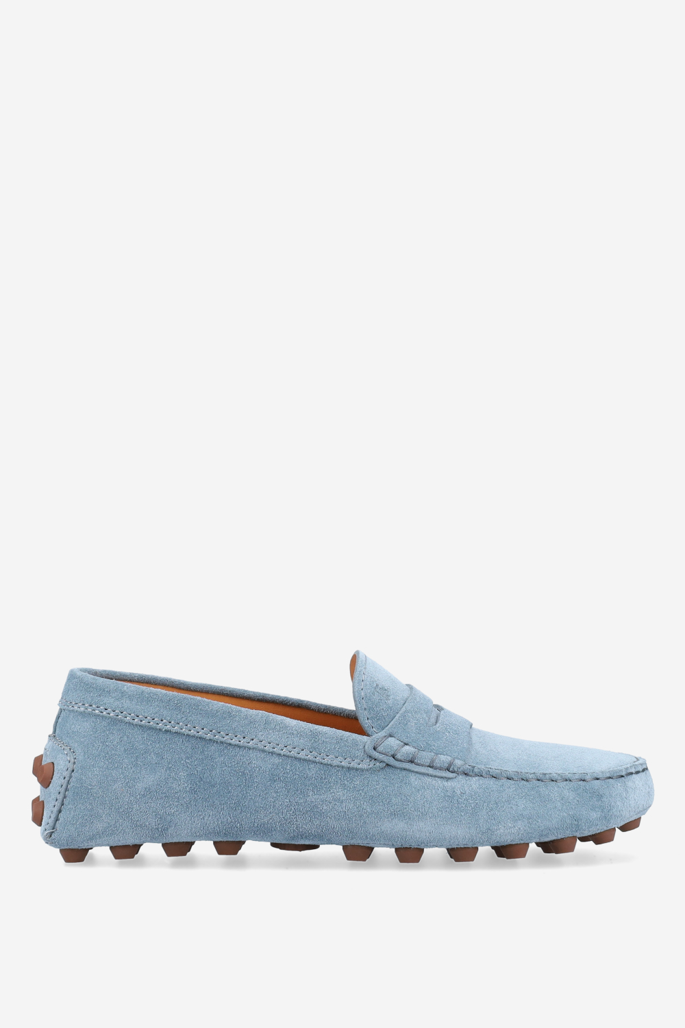 Gommino macro suede loafers