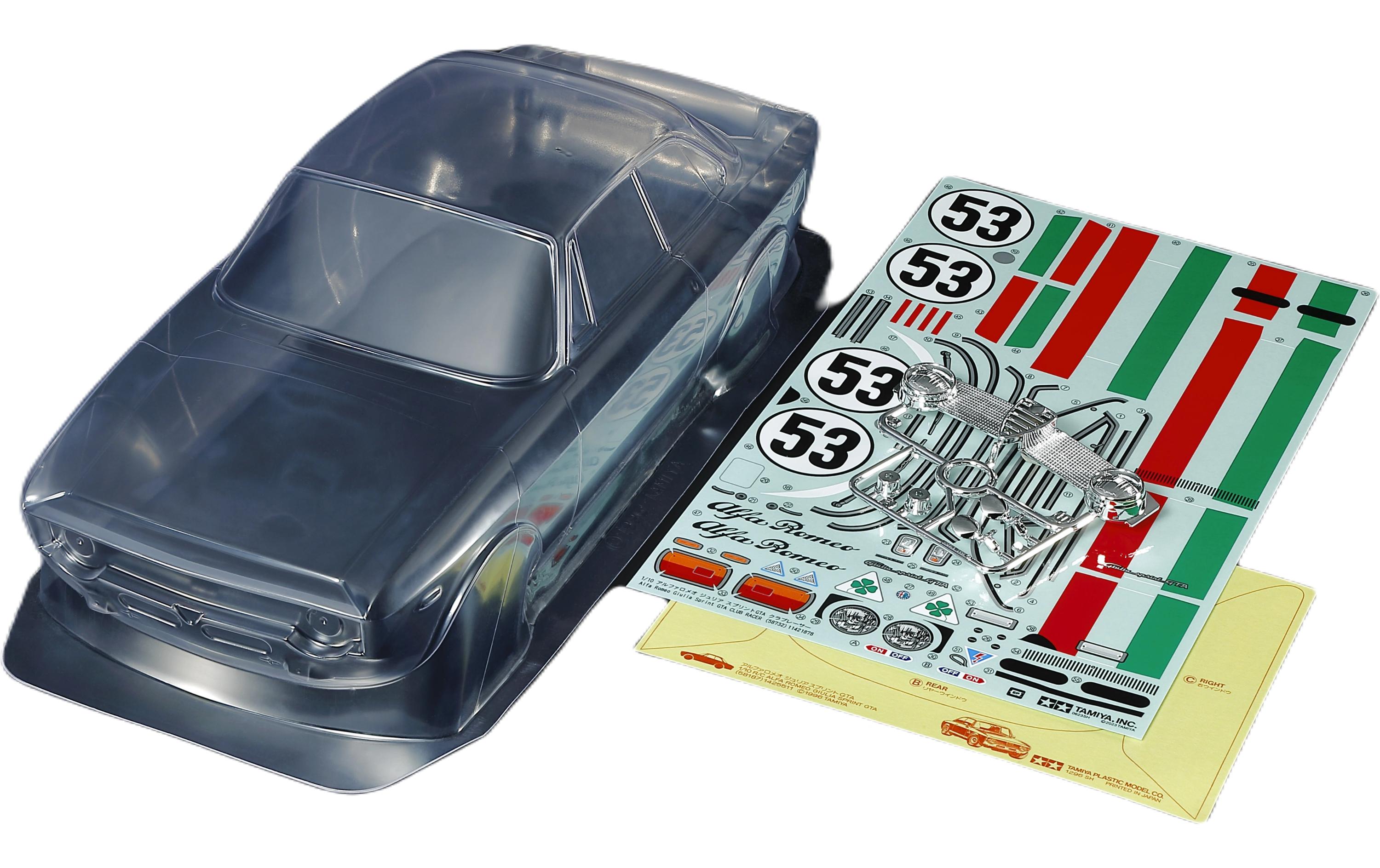 Karosserie Alfa Romeo Giulia Sprint GTA, 1:10, unlackiertKarosserie Alfa Romeo Giulia Sprint GTA für M-Chassis