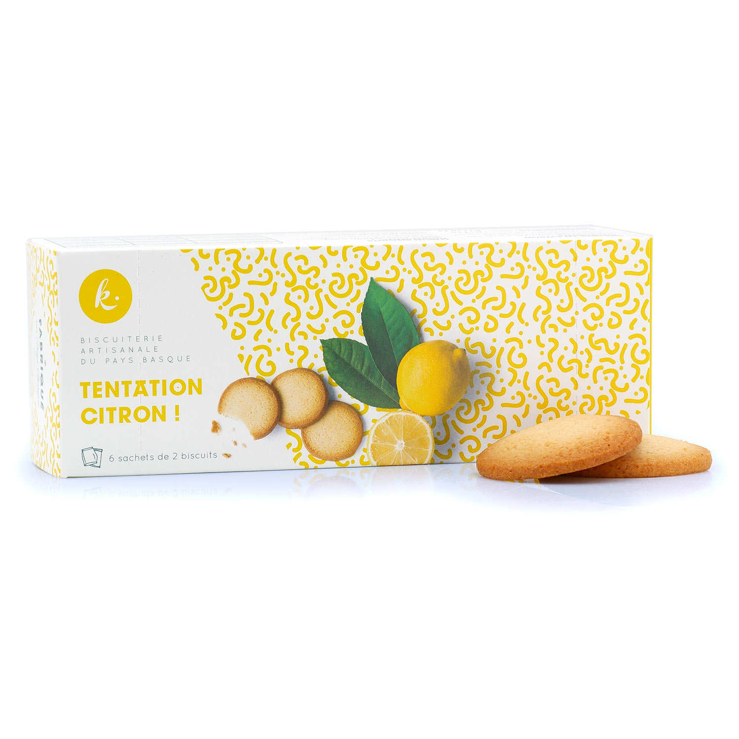 Biscuits Tentation au Citron - fabriqué au Pays basque
